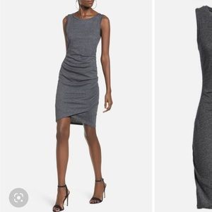 Leith jersey tank ruched dress in grey. Size XS. Worn once.